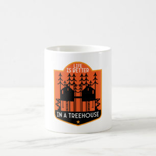 Kleidung und Dekoration von Baumhäusern Kaffeetasse