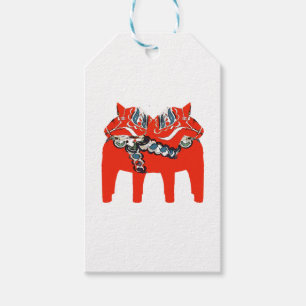 Kleidung und Geschenke für schwedische Dala Pferde Geschenkanhänger