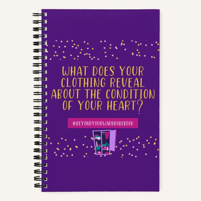 Kleidung zeigt Ihr Herz-Notebook Notizbuch (Vorderseite)