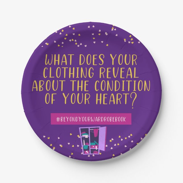 Kleidung zeigt Ihre Herzpapierplatte Pappteller (Vorderseite)