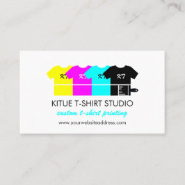 Kleidungsgeschäft Handabdruck-Shirts Visitenkarte