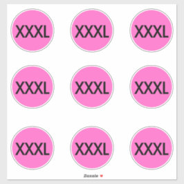 Kleidungsgrößenaufkleber Aufkleber