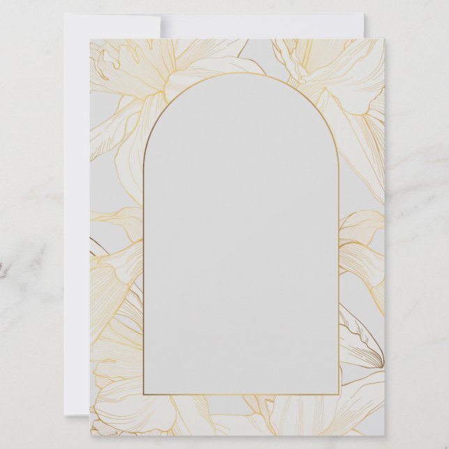 Kleidungsstücke Blume verbinden Kunst. Save The Date (Vorderseite)