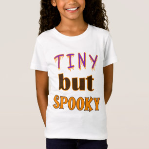 Klein aber Gruselig Bunte Kinder Halloween-Typogra T-Shirt