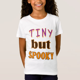 Klein aber Gruselig Bunte Kinder Halloween-Typogra T-Shirt