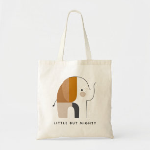 klein aber mächtig Minimalistischer Elefant Tragetasche