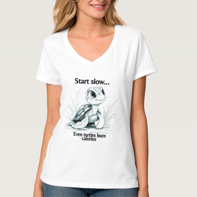 Klein anfangen...Ermutigung T-Shirt (Vorderseite)
