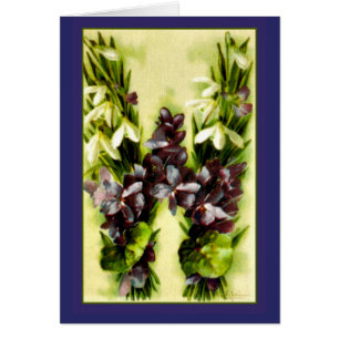 Klein Blumen-Alphabet-blauer Veilchen-Buchstabe W