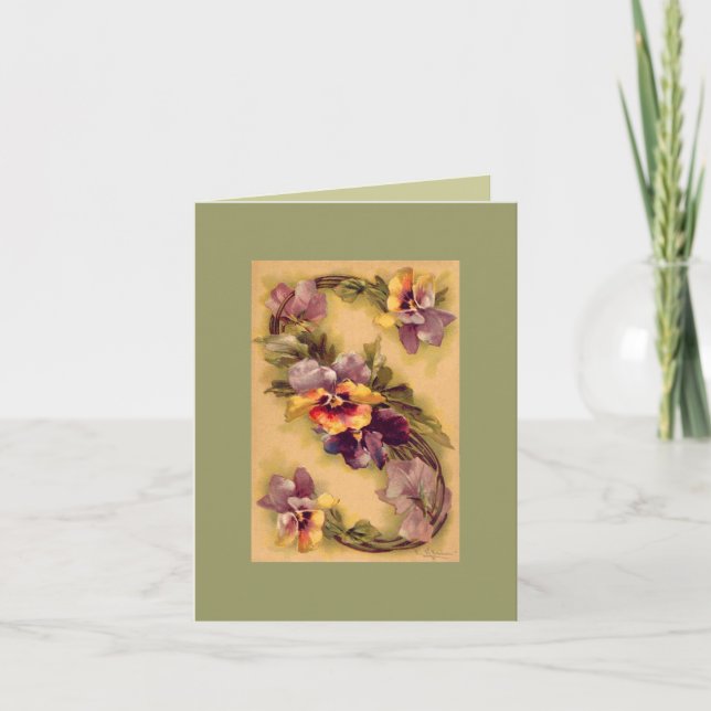 Klein Blumen-Alphabet S -- ANMERKUNGS-KARTE DKGR Karte (Vorderseite)