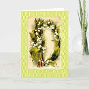 Klein Flower Alphabet Letter D Lily of Valley dots