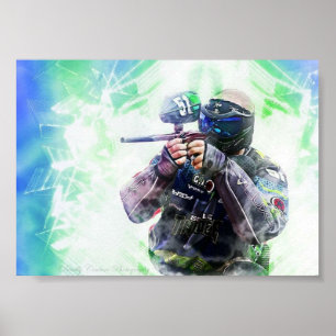 Klein Gedrucktes SR3 des Paintball Poster