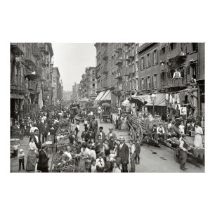 Klein Italien - Mulberry Street - New York 1900 Fotodruck