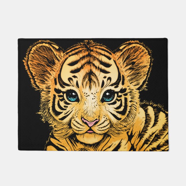 KLEIN TIGER FUßMATTE (Vorderseite)