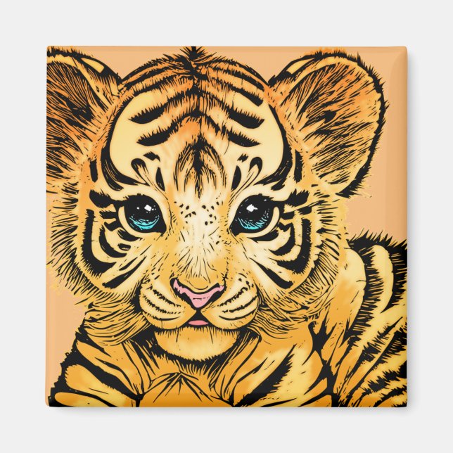 KLEIN TIGER MAGNET (Vorne)
