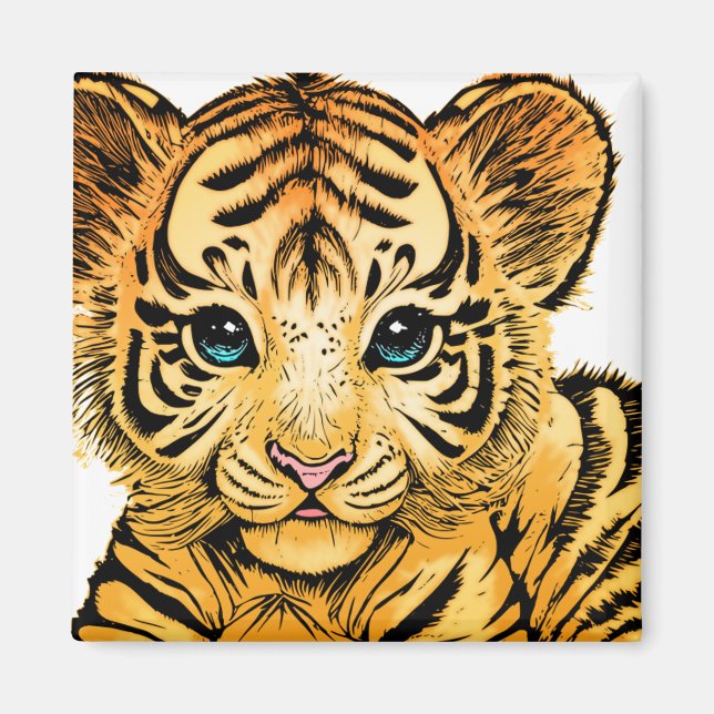 KLEIN TIGER MAGNET (Vorne)