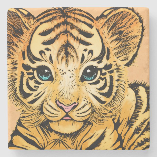 KLEIN TIGER STEINUNTERSETZER (Vorderseite)