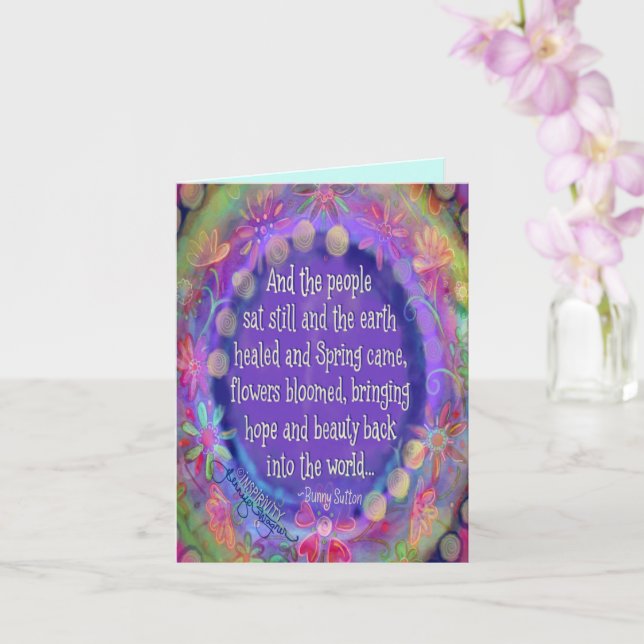 Klein "und die Menschen sitzen still" Karte (Orchidee)