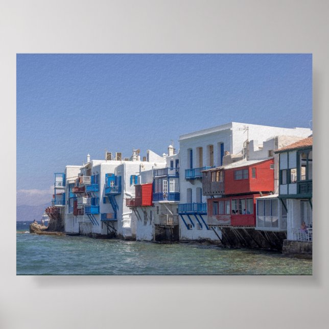 Klein Venedig in Mykonos Poster (Vorne)