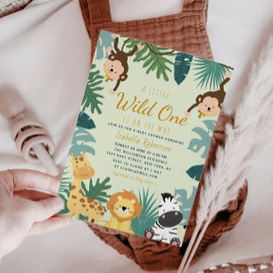 KLEIN WILL ONE   Safari Baby Dusche Einladung