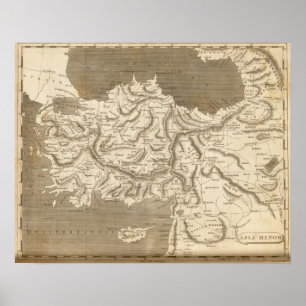 Kleinasien-Karte von Arrowsmith Poster