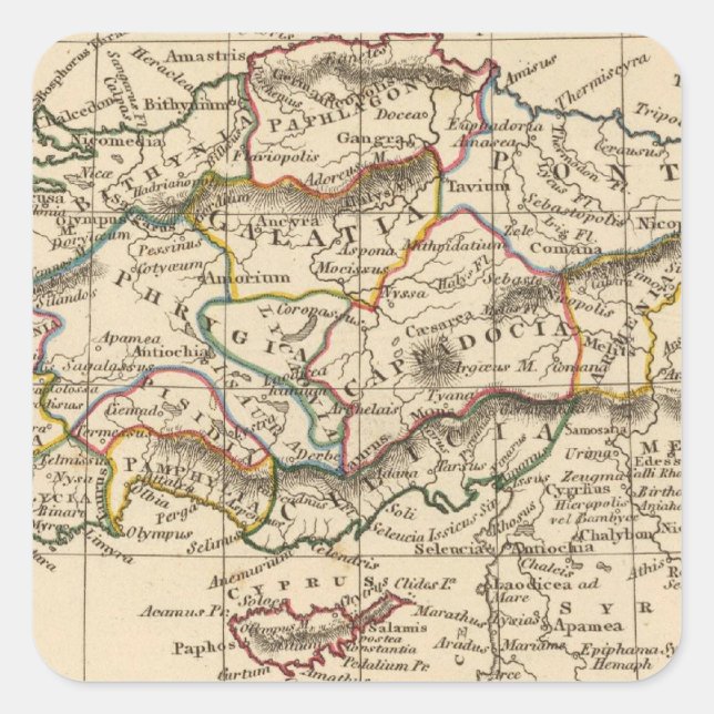 Kleinasien Quadratischer Aufkleber (Vorderseite)