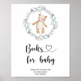 Kleinbär in Wasserfarbe, Bücher für das Baby Poster