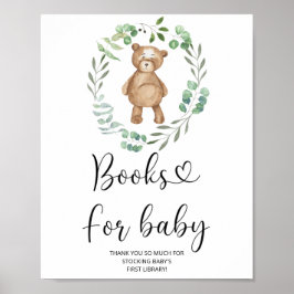 Kleinbär in Wasserfarbe, Bücher für das Baby Poster