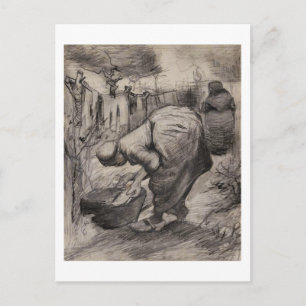 Kleinbauerinnen, Waschküche und Wäsche, Vincent va Postkarte