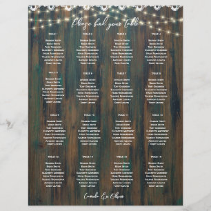 KLEINE 16 Tabelle Rustikaler Holzbalken