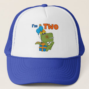 Kleine 2. Geburtstags-T-Shirts und Geschenke Dino Truckerkappe