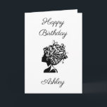 Kleine, 4" x 5,6" geklappte Grußkarte Karte<br><div class="desc">Daughter Birthday - Beautician</div>