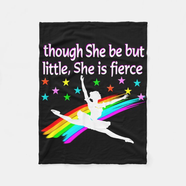 KLEINE, ABER FIERCE BALLERINA FLEECEDECKE (Vorderseite)