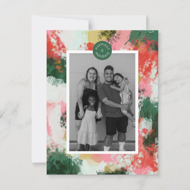 Kleine Abstrakte Weihnachtskarte Feiertagskarte (Vorderseite)