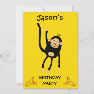 Kleine Affen Geburtstagsparty Einladung