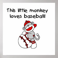 Kleine Affen Lieben Baseball T - Shirt und Geschen