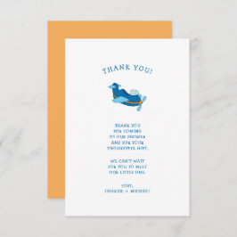 Kleine Airplane Babydusche danke