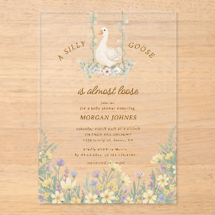 Kleine alberne Gans-Baby-Party Acryleinladungen
