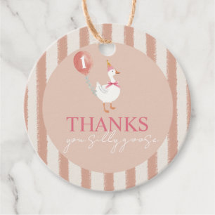 Kleine Alberne Gänse Pink Ballon Girl 1. Geburtsta Geschenkanhänger