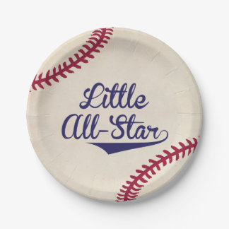 Kleine All-Star-Baseball-Baby-Duschpapier-Teller Pappteller