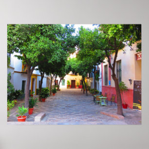 Kleine Alley in Sevilla, Spanien - Poster