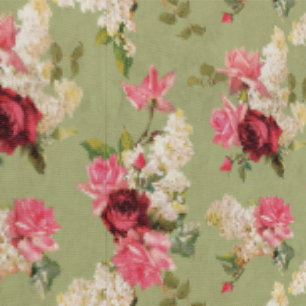 Kleine antike Vintage Florals   Grün Tapete