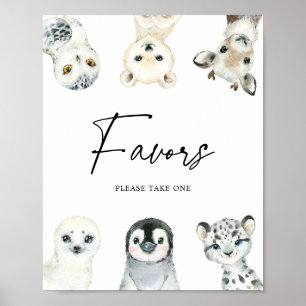 Kleine arktische Babydusche bevorzugt Schild