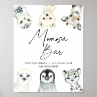 Kleine arktische Babydusche Mimosa Bar Sign