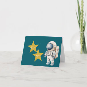 Kleine Astronaut Baby Shower Danke