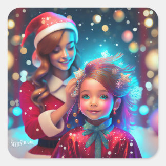 Kleine Aufkleber für den klassischen Quadrat