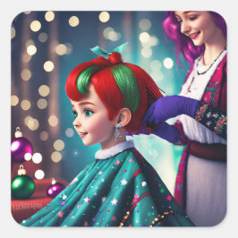 Kleine Aufkleber für den klassischen Quadrat