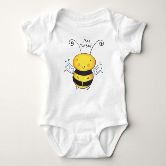 Kleine Baby-Biene Onezee Baby Strampler (Vorderseite)