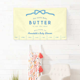 Kleine Baby-Butter-Schleife Baby Shower Willkommen Banner