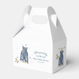 Kleine Baby-Party im Stil der blauen Jeans Geschenkschachtel