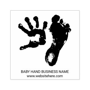 Kleine Babyhand Fuß Gummistempel